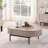 Oval Fluted Coffee Table with Drawer