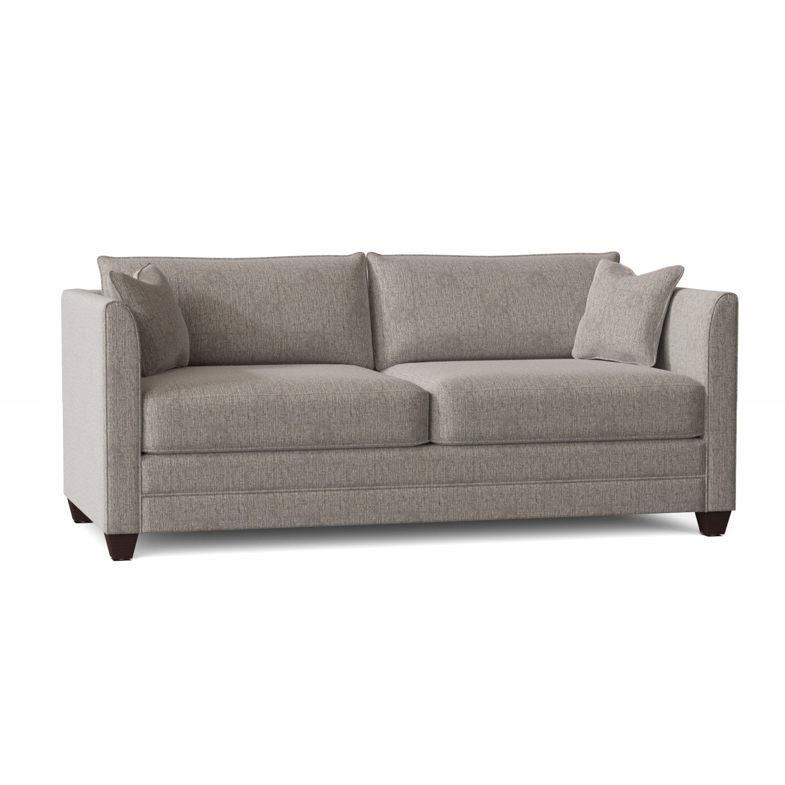 Kodie 77" Upholstered Sleeper Sofa, Drusky Twig Sustain® Basketweave, Dark Walnut
