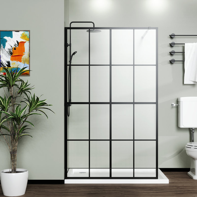 Pièce humide de 46 po x 72 po avec moustiquaire de douche