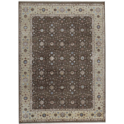 Hand Woven Silk and Wool Oriental Area Rug
