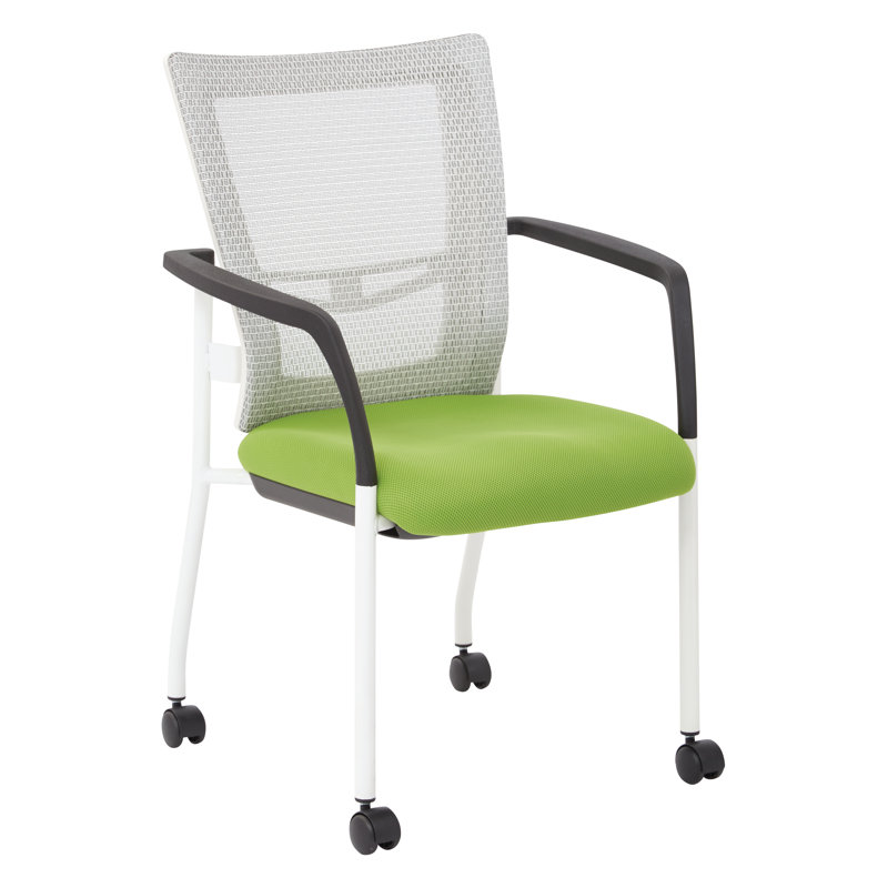 Chaise de salle d'attente en filet 25 po Pierro avec structure en métal Pierro, vert