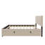 Lit plateforme tapissier en velours avec lit gigogne, conception élégante et espace de couchage supplémentaire pour une utilisation polyvalente-414200059
