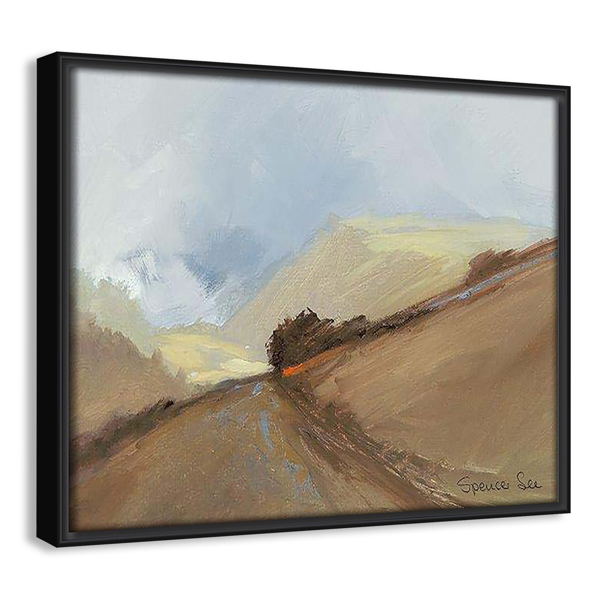 Heaven And Earth II by Spencer Lee, 9.5'' H x 11.5'' W x 2'' D, Black Framed