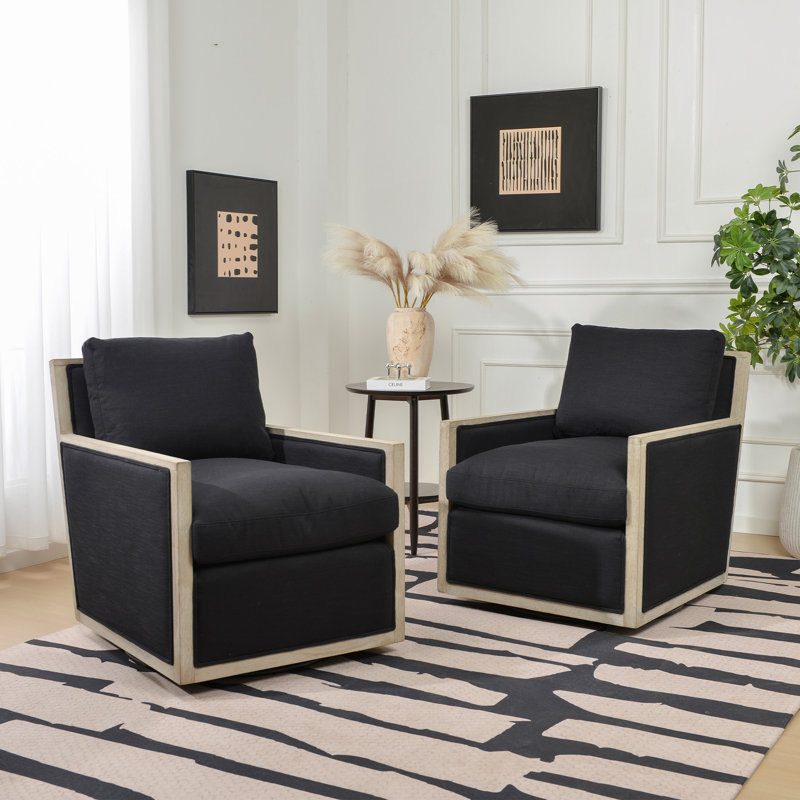 Ensemble de 2 fauteuils 27 po, Noir