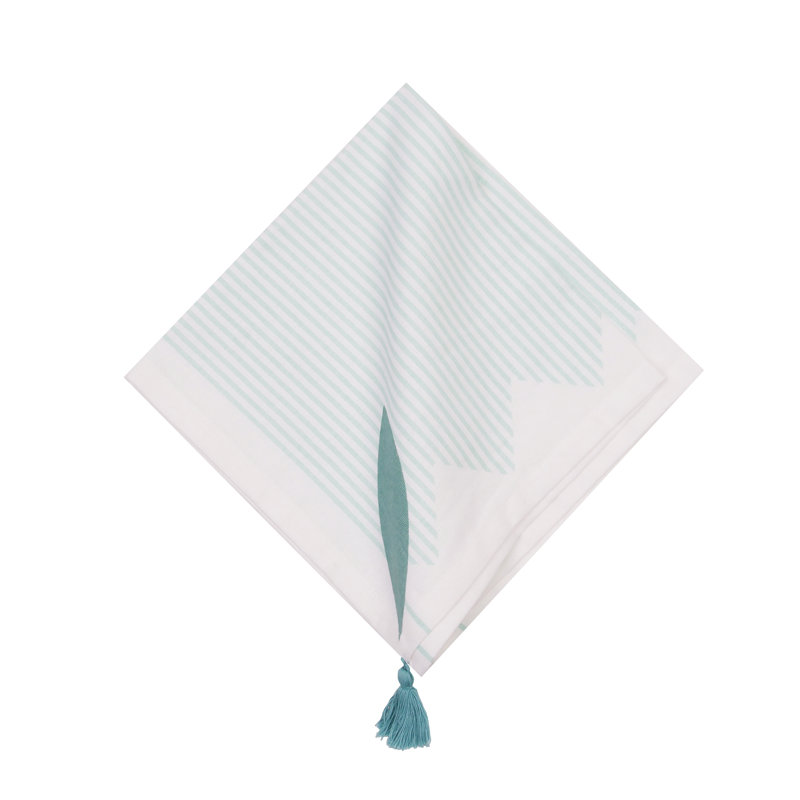 Tassel and Stripes Fish Napkins Set of 6
