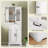 Freestanding Bathroom Cabinet With Drawers,66.9″ H Freestanding Bathroom Cabinet With 4 Doors