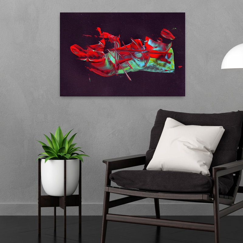 «Vibrant Paint Expression», impression abstraite et audacieuse, H 16 po x l 24 po
