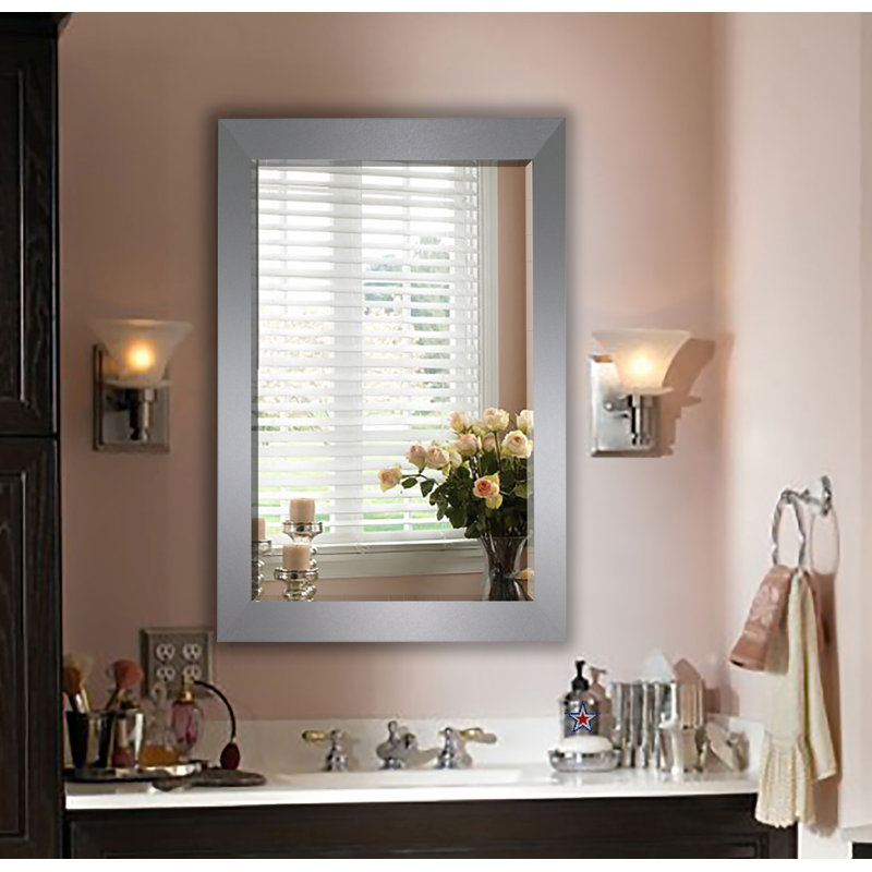 Versal Wood Flat Mirror, 35.5" H x 29.5" W