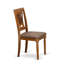 Ensemble de table de salle à manger 7 pièces composé d'une table de salle à manger ovale avec rallonge papillon et 6 chaises rembourrées en tissu de lin, brun brun selle-1075048309-1075048307-1073887359