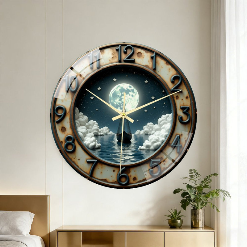 Horloge murale 16 po Moonlit
