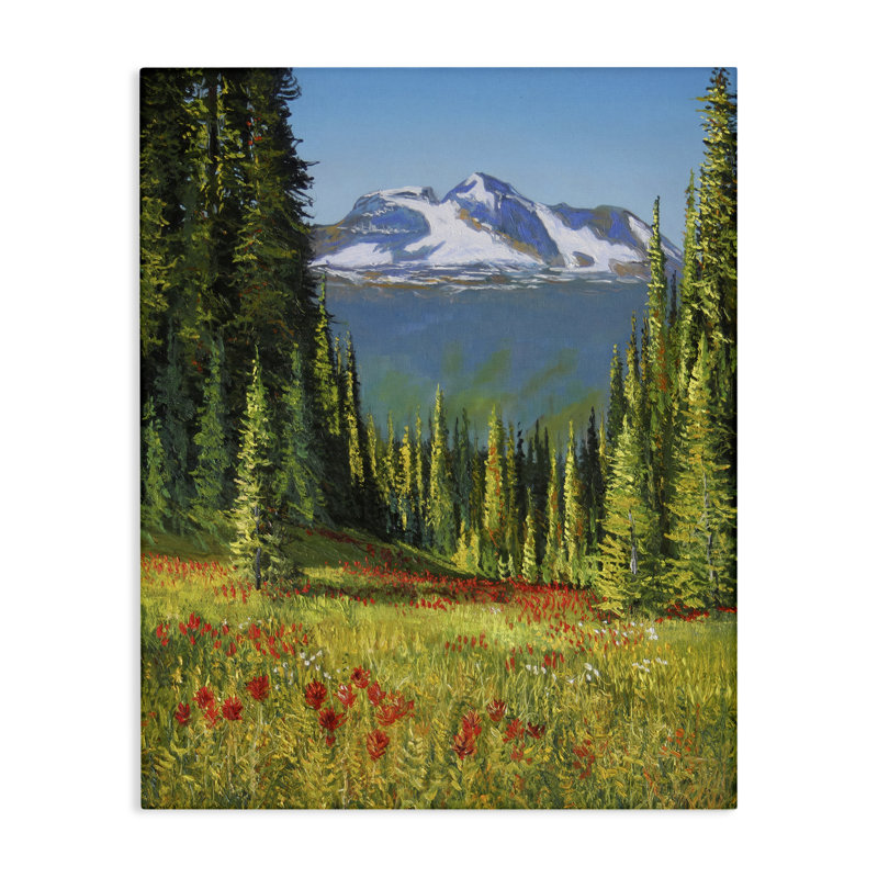 Art mural sur toile Alpine Valley Meadow par Andrew Kiss, H 40 po x l 30 po