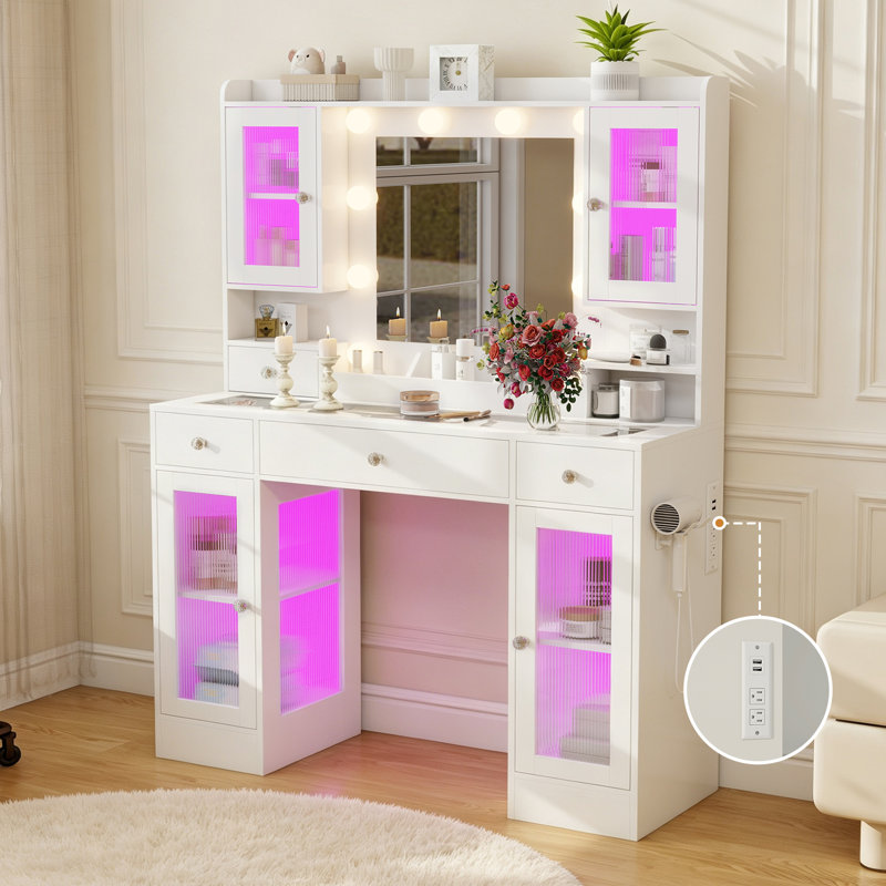 Buffets et buffets de 58 po, Dessus en verre