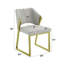 Ensemble de 2 chaises d'appoint en sherpa et miroir à finition dorée Teddy