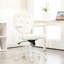 Mignon fauteuil de bureau blanc crème avec molleton doux