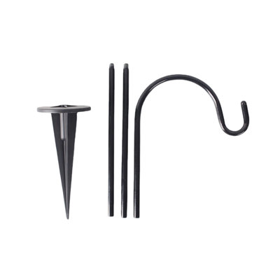 Adjustable Shepherds Hook Garden Stake 3 Height Options Heavy Duty Metal Plants Hanger For Outdoor Lawns And Patio