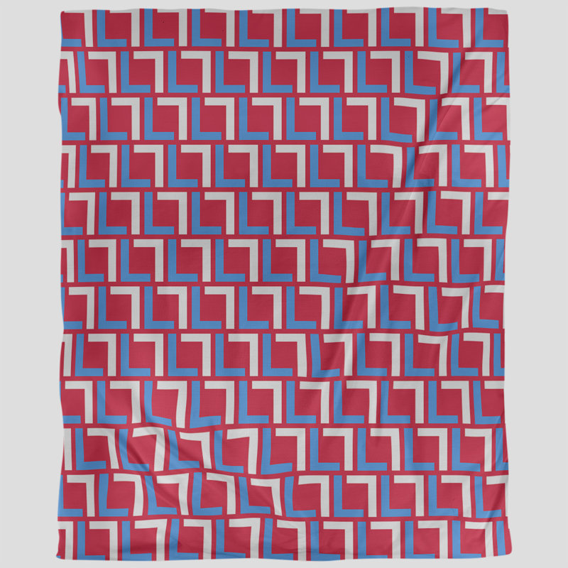 Housse de couette simple, Bleu clair / blanc / rouge, Microfibre, Housse de couette pour grand lit