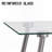 Modern Rectangular Glass Dining Table with Tempered Glass Top and Silver Metal Legs