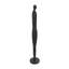 Grande sculpture en polystone noire avec silhouette nervurée et corps scintillant-667681140