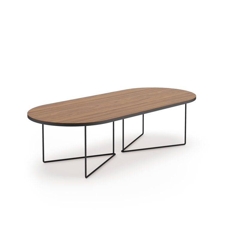 Analeesa Oval Coffee Table, Walnut Veneer 