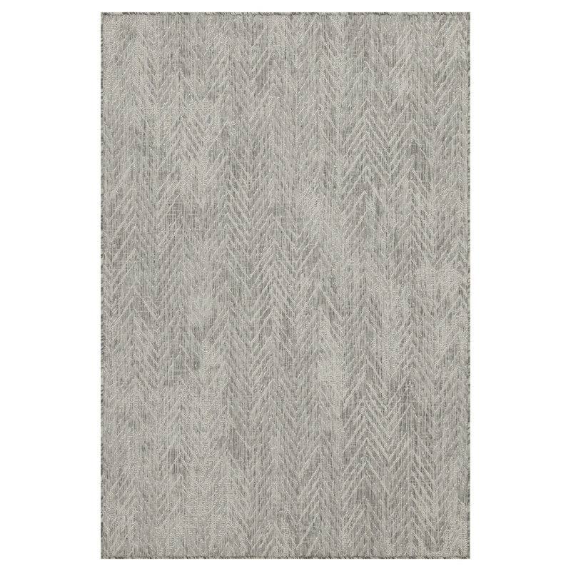 Tapis intérieur / extérieur argent Sunshine, Rectangle 5 pi 3 po x 7 pi 3 po