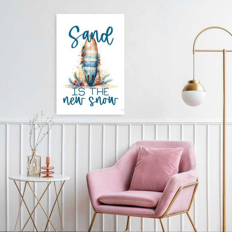 «Sand Is The New Snow», art côtier abstrait, H 24 po x l 16 po