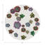 Succulents Floating Intenso Vegan Leather Round Coasters-749185316