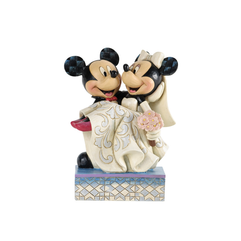 Mickey and Minnie Wedding Figurine in Hand-Painted Resin