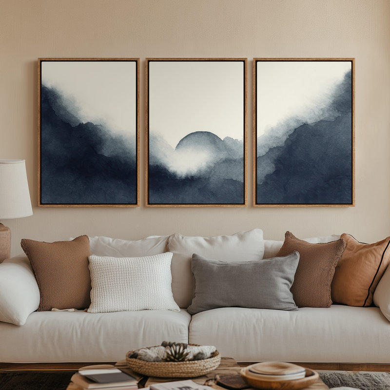 Art mural encadré sur toile, rétro muraux abstraits pour chambre à coucher, Naturel, H 36 po x l 24 po
