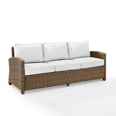 Lawson 80.5"" Wide Outdoor Wicker Patio Sofa with Cushions -  Birch Lane™, 628706114CDE4389A67400BA7866A187