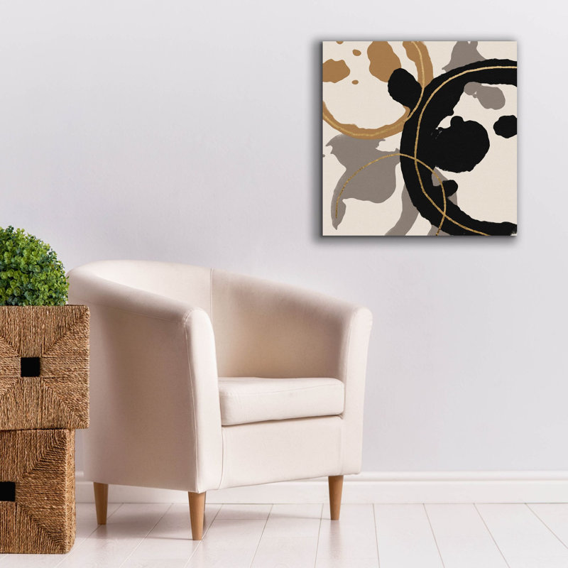  «Coffee Stained 1» par Alonzo Saunders, art mural sur toile, 26 po x 26 po, H 26 po x l 26 po