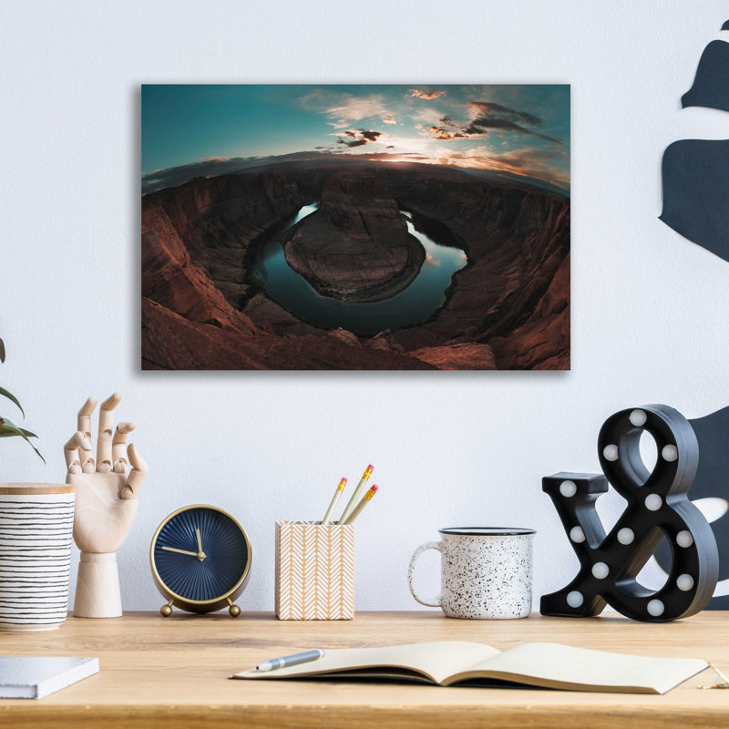 «Horseshoe Bend Sunset» par Sebastien Lory, H 12 po x l 16 po x P 0,13 po