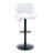 Modern Swivel Adjustable Bar Stools Set - 2 Pack, White PU Material, With Footrest, Holds Up To 250 Lbs-125536231