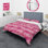 Pink Striped Pattern - Abstract Duvet Cover Set - Microfiber Polyester