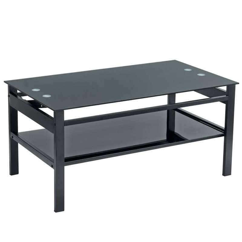 Table basse à plateau relevable en verre