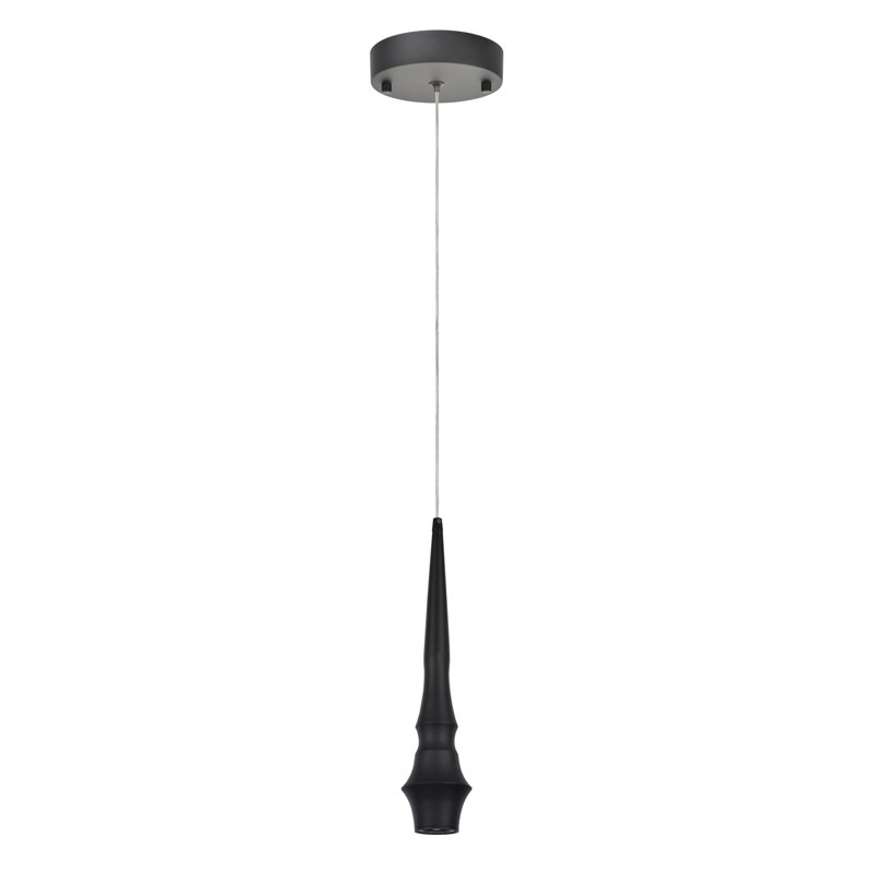 Luminaire suspendu géométrique 1 lumières unique, Noir