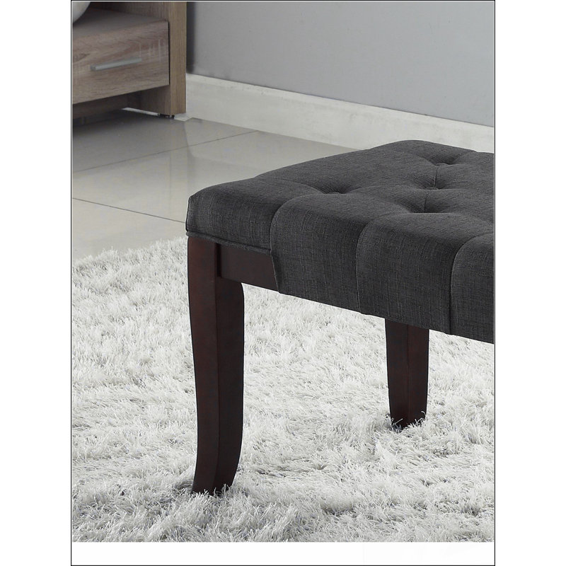 Linon Tufted Bench, Fabric,A solid basic framework, comfortable, durable and beautiful