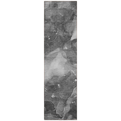 Tapis de couloir d'extérieur 8 po gris
