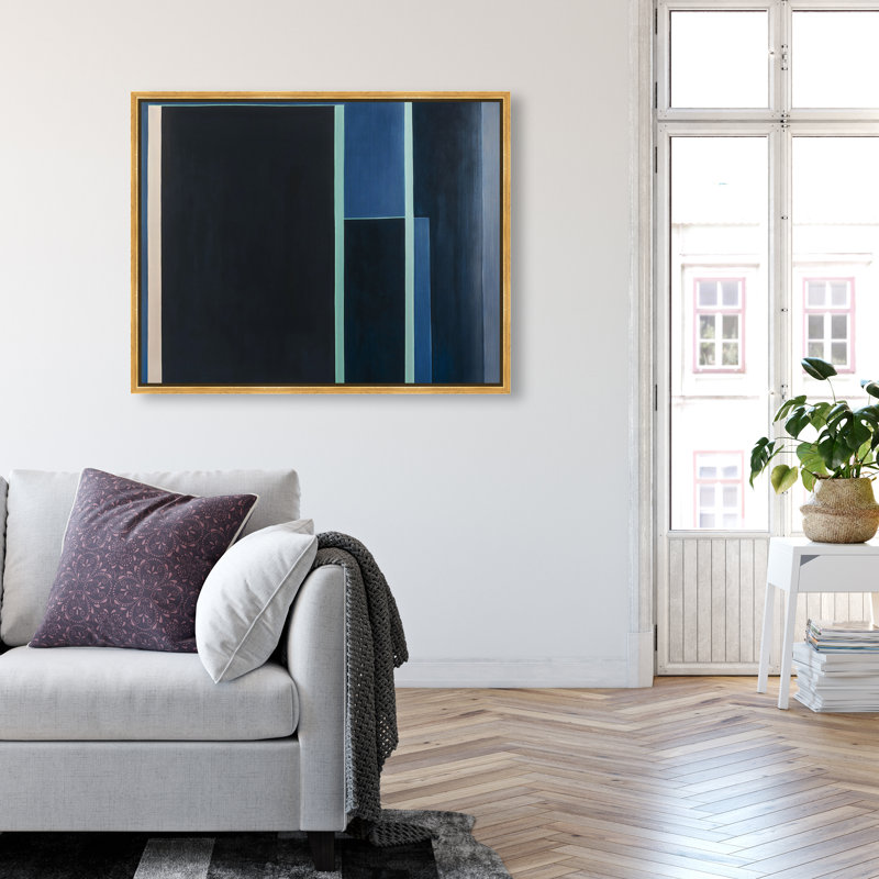 Desert Stillness I Canvas Abstract Print by Oliver Gal, Black Frame, 20 x 16, 21"H x 25"W, Gold Frame