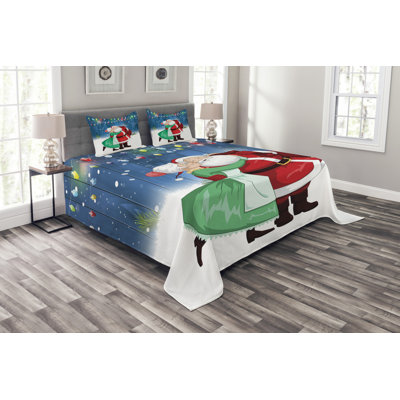 No Pattern Bedspread with Pillow Shams