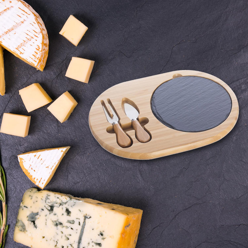 Gracie Oaks Almeria Bamboo Cheese Board