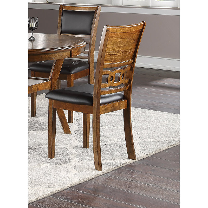 Ensemble de 2 chaises d'appoint pour salle à manger à finition noyer