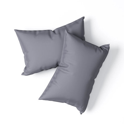 100% Rayon From Bamboo Bedding Pillowcases | 60x40cm - Quiet Grey