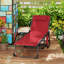 Méridienne pliante, chaise de bronzage réglable à 5 niveaux, rouge