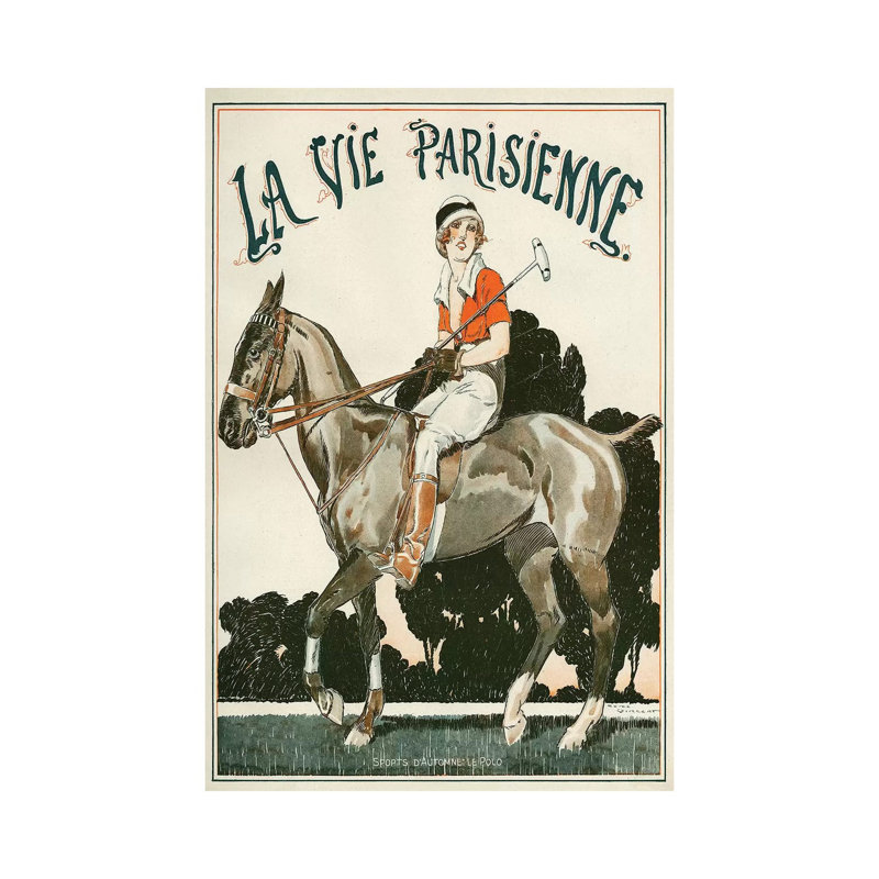 1919 La Vie Parisienne Magazine Cover by Rene Vincent - Wrapped Canvas Gallery-Wrapped Canvas Giclée, 20.32 cm H x 30.48 cm W