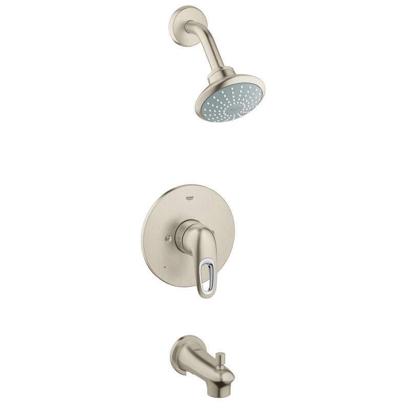 Robinet de baignoire et douche Eurostyle, Nickel brossé Infinity