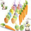 Ornements d'œuf de Pâques et ornements suspendus carotte Mousse colorée Ornements d'œuf suspendus de Pâques Mousse scintillante Carottes artificielles Décorations d'arbre de Pâques Décoration de fête