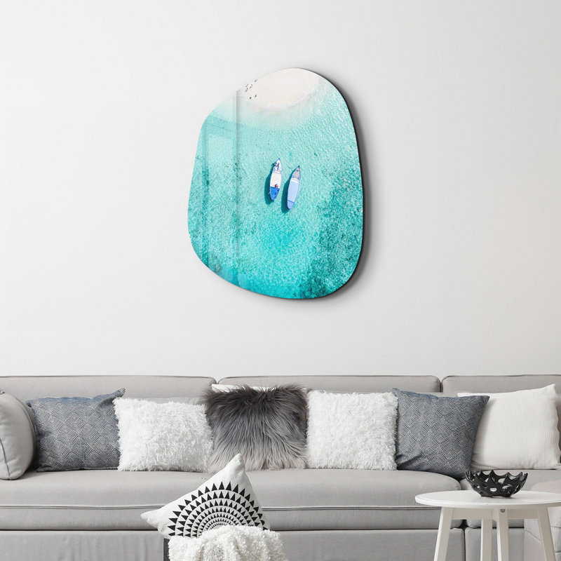 Wall Decor on Tempered Glass, 88" H x 68" W x 0.4" D