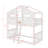 Twin Over Twin House Bunk Bed With Ladder-572416387