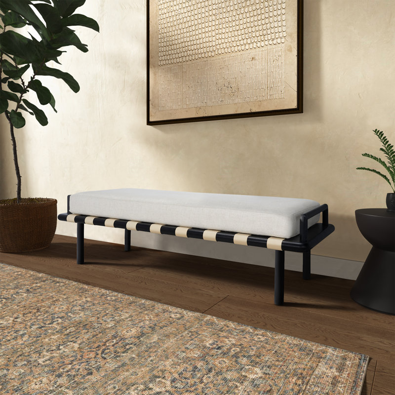 Constantine Upholstered Bench, Black