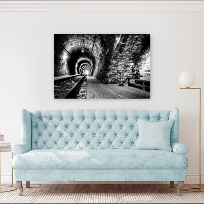 «Man Tunnel», impression spectaculaire d'art urbain urbain, 40" H x 60" W